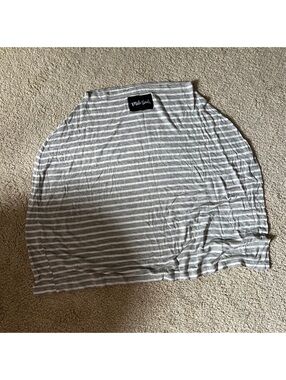 Milk Snob 5 in 1 Car seat Nursing Cover Gray White Stripe